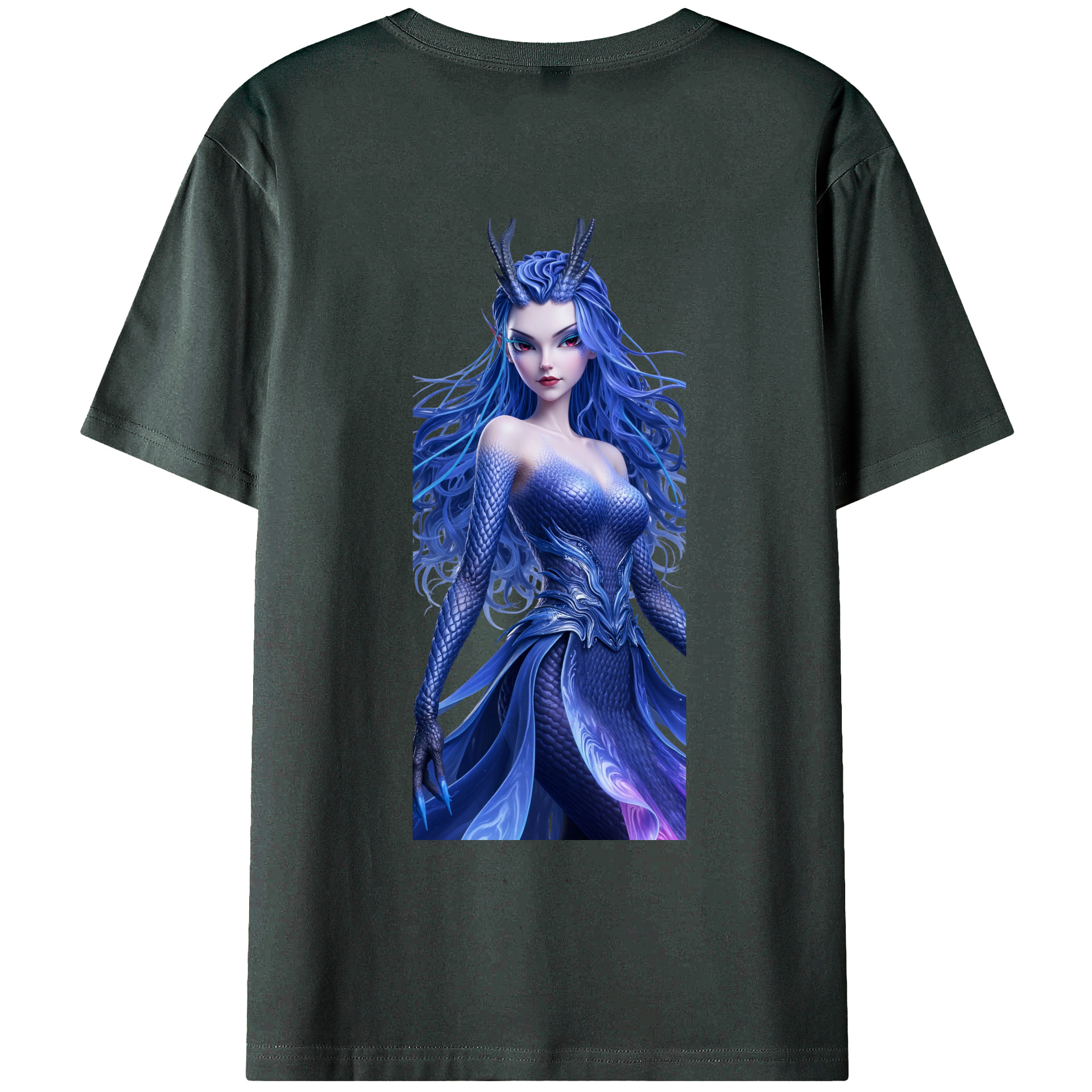 （画像用） Ne Zha 2 ナタ 魔童の大暴れ 綿100％ メンズ半袖Tシャツ（バックプリント） 通気性